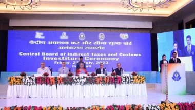 Business News | Nirmala Sitharaman Attends CBIC Investiture Ceremony in Guwahati, 29 Employees Awarded