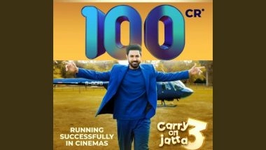 Business News | Gippy Grewal Starrer &lsquo;Carry on Jatta 3&rsquo; Crosses Rs 100 Cr, the First Punjabi Film to Do So