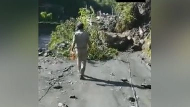 India News | Uttarakhand: Arakot-Himachal Pradesh Road Blocked Due to Landslide&nbsp;