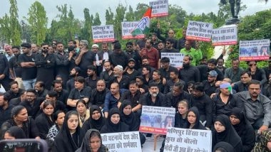 India News | MP: Congress MLA, Supporters Stage Protest over Manipur Incident in Bhopal