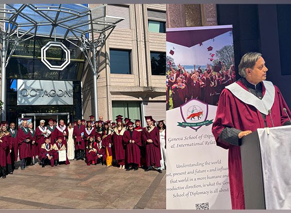 Business News | Renowned Author and Politician Dr Shashi Tharoor Honored with Honorary Doctorate at Geneva School of Diplomacy Graduation Ceremony