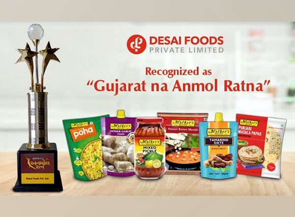 Business News | Desai Foods - Mother's Recipe is Recognized as Gujarat Na Anmol Ratna