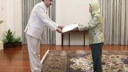 World News | India's High Commissioner Ambule Presents Credentials to Singapore President