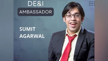 Business News | Sumit Agarwal Appointed as Diversity and Inclusion Ambassador for HR Association of India