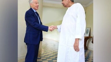 World News | Former UK PM Tony Blair Calls on Odisha CM, Discusses Economic Growth of State