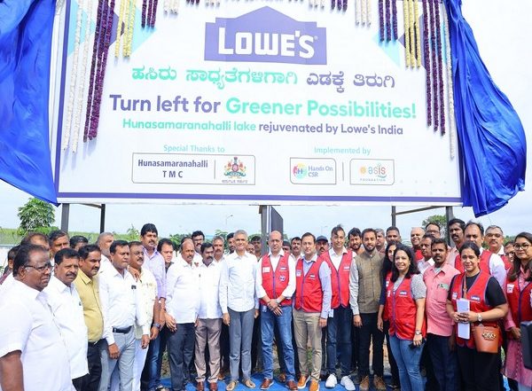 Business News | Lowe’s India Completes Rejuvenation of Bengaluru’s Hunasamaranahalli Lake
