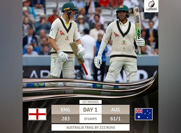 Sports News | Ashes, 5th Test: Australia in Position of Comfort at Day 1 End Despite Brook's Half-century, Score Reads 61/1 for Visitors (Day 1, Stumps)