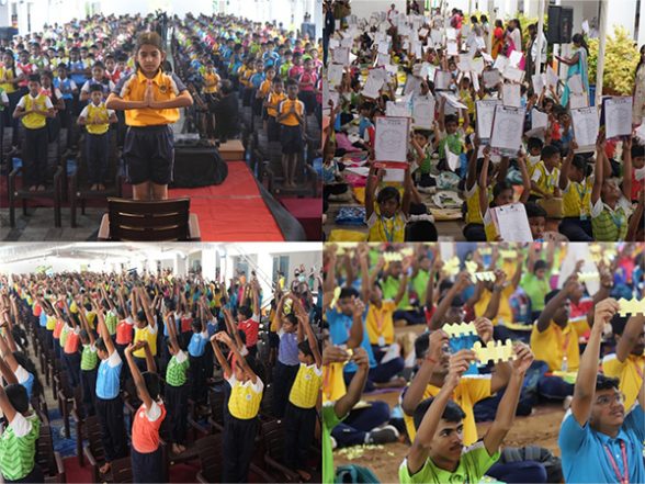 Business News | Frontline Schools Make Waves with Remarkable World Records in Green Initiatives, Yoga, Literature, and Artistic Creativity - Vimarsana News