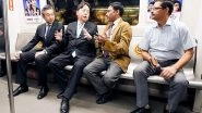 World News | Japanese Foreign Minister Yoshimasa Hayashi Takes Ride in Delhi Metro
