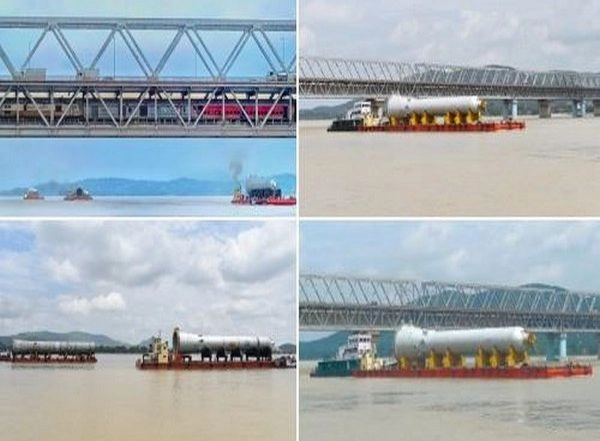 Business News | First on Brahmaputra, Over-sized Cargo Vessels with Machinery Sailed for NRL’s Expansion