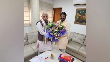 India News | Sirsa MLA Gopal Kanda Met Haryana CM at Haryana Bhawan in Delhi