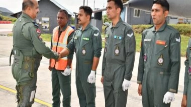 India News | IAF Chief VR Chaudhari Visits Forward Fighter Base, Compliments Troops for Preparedness