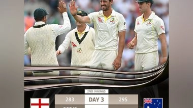 Sports News | Ashes, 5th Test: England Solidify Grip on Match, Secure 377-run Lead (Day 3, Stumps)