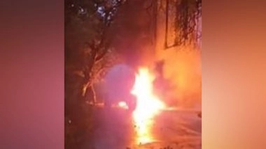 India News | Maharashtra: Moving Oil Tanker Catches Fire Near Kashedi Ghat in Raigad, No Casualties Reported