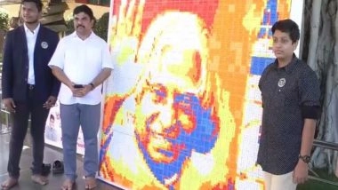India News | Tamil Nadu: Class 8th Student Creates Ex-President Kalam's Image Using 1221 Cubes