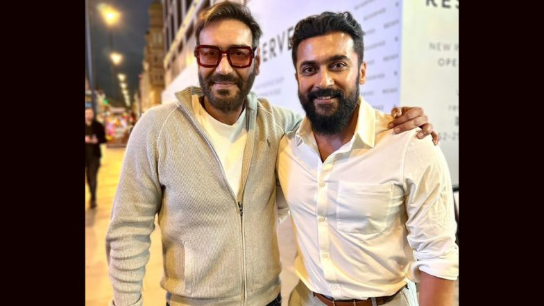 Suriya Birthday: Ajay Devgn Extends Heartfelt Wishes to Kanguva Star As He Turns 48 (View Pic)