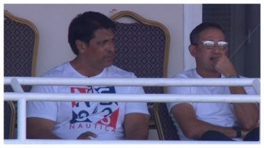 BCCI Chief Selector Ajit Agarkar Attends India vs West Indies 2nd Test 2023 in Trinidad, Spotted in Queen's Park Oval Stands (See Pic)