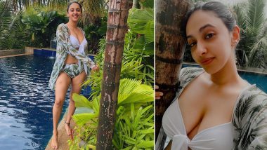 Akansha Ranjan Kapoor Displays Her Curves in Tie-Knot Bikini Top and Printed Panty! Check Out Actress’ Sexy Poolside Pics on Insta