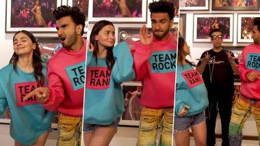 Rocky Aur Rani Kii Prem Kahaani: Karan Johar Joins Ranveer Singh and Alia Bhatt As They Recreate ‘What Jhumka?’ Step! (Watch Video)