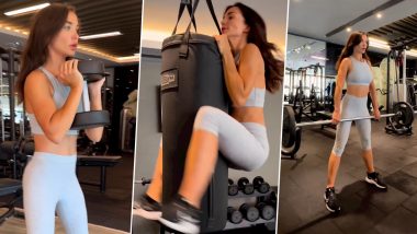 Amy Jackson Gives a Major Fitness Goal As She Shares Glimpse of Her Intense Workout Session (Watch Video)