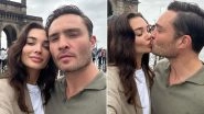 Amy Jackson and Ed Westwick Share a Kiss at Gateway of India, Couple Shares Pics and Videos From Their Mumbai Outing