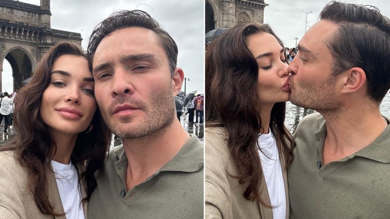 Amy Jackson and Ed Westwick Share a Kiss at Gateway of India, Couple ...