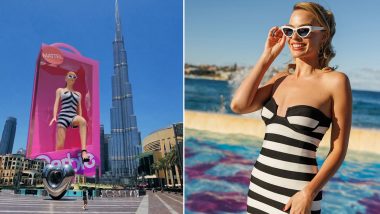 Barbie 3D Ad in Dubai: Margot Robbie's Gigantic 'Barbie' Stuns Onlookers As She Steps Out of Pink Box (Watch Video)