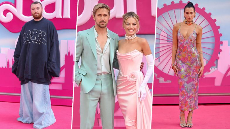 Barbie London Premiere! Ryan Gosling, Margot Robbie, Sam Smith and Other Celebs Turn Heads With Their Style on Pink Carpet (View Pics)