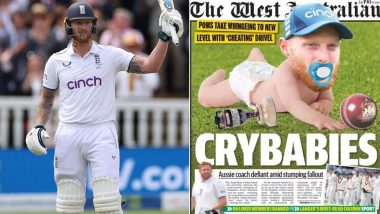 ‘Definitely Not Me’ Ben Stokes Responds to Australian Newspaper’s Front Page ‘Crybabies’ Jibe