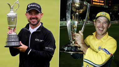 'Separated at Birth? Brian Harman and Ricky Ponting' Fans Left Super Amazed With Uncanny Resemblance Between Golf Champion and Australian Cricket Great
