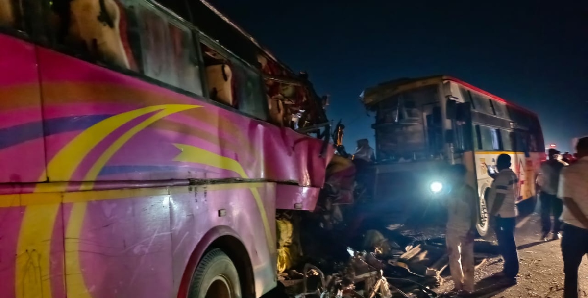 Agency News | Maharashtra: Five Killed, 20 Injured As Two Buses Collide ...