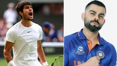 ‘It’s Like Watching Virat Kohli in Cricket..’ Tennis Commentator Uses Indian Batsman’s Name As Reference to Praise Carlos Alcaraz (Watch Video)