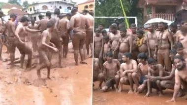 'Chikhal Kalo' Celebration in Goa Video: Locals and Tourists Take Part in Traditional Mud Festival in Marcel To Celebrate Lord Krishna's Childhood