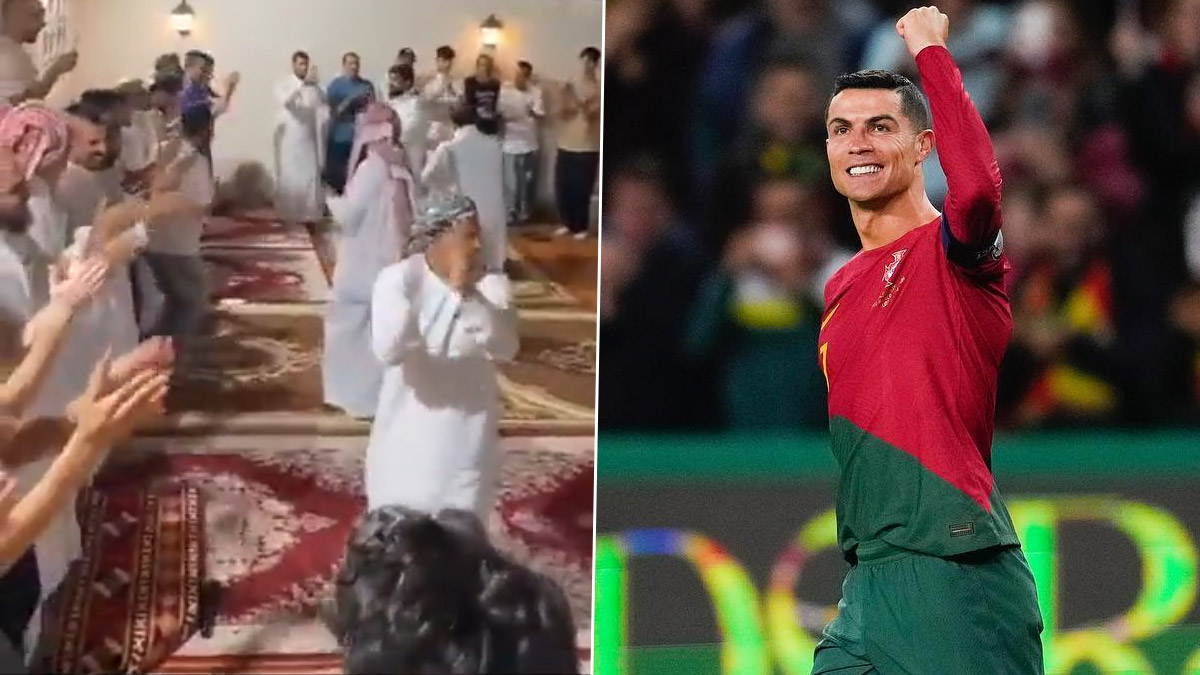 Fans storm into pitch and perform Cristiano Ronaldo's 'Siiuu