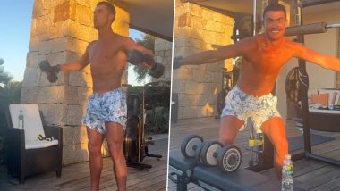 'Feeling Good' Shirtless Cristiano Ronaldo Shows Off His Dance Moves During Work Out Session (Watch Video)