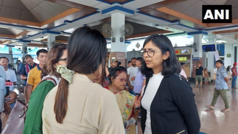 Manipur Sexual Violence: Delhi Commission for Women Chief Swati Maliwal Reaches Violence-Hit