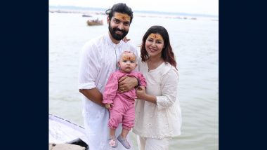 Debina Bonnerjee and Gurmeet Choudhary Share Pic of Their Baby Girl Divisha Post Her Mundan Ceremony at Varanasi’s Dashashwamedh Ghat