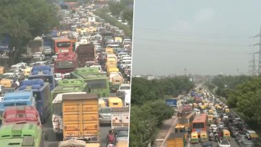 Delhi Traffic Videos: Shastri Park, Wazirabad, Sarai Kale Khan and Several Other Areas Witness Heavy Traffic Congestion as Overflowing River Yamuna Floods Streets; Advisory Issued