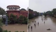 Red Fort Area Flooded Video: Floodwater Reaches Lal Quila As Overflowing River Yamuna Floods Several Areas in National Capital, Watch Drone Clip