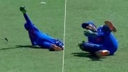 Wicketkeeper Dhruv Jurel Takes a Stunning Catch During India A vs UAE A ACC Men&rsquo;s Emerging Teams Asia Cup 2023 Match (Watch Video)
