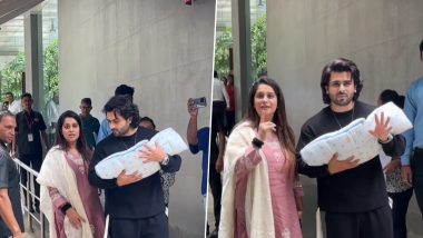 Dipika Kakar and Shoaib Ibrahim Make First Appearance With Baby Outside Hospital As They Take the Tot Home (Watch Video)