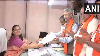 Rajya Sabha Elections 2023: S Jaishankar Files Nomination Papers for Rajya Sabha Polls From Gujarat (Watch Video)