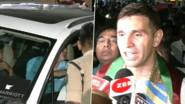 Emiliano Martinez, FIFA World Cup Winning Argentina Goalkeeper, Greeted By Ecstatic Fans After Landing in Kolkata Airport (Watch Video)