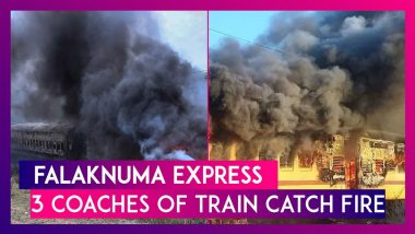 Falaknuma Express Train Fire: Three Coaches Catch Fire Between Bommaipally & Pagidipally In Telangana; No Injuries Reported