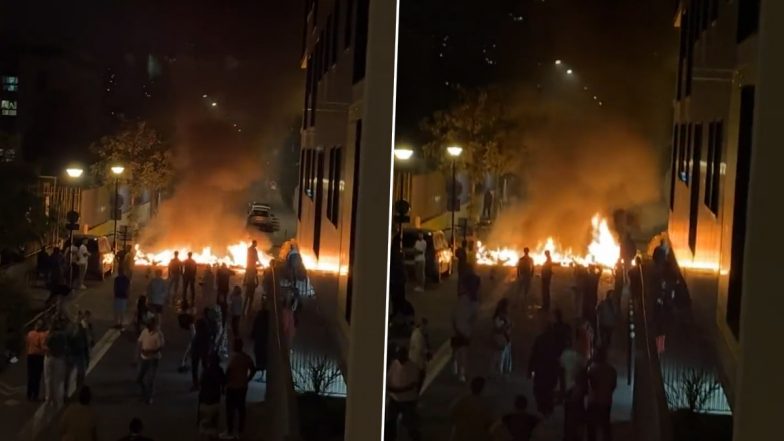 France Riots New Videos From Town Hall Set on Fire in Persan