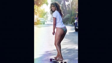 Halle Berry Skateboards in Bikini Bottoms and White Shirt Ahead Of Her 57th Birthday, Captions It ‘Sliding Into Leo Season’ (View Pic)