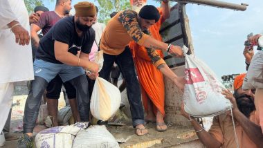 Harbhajan Singh Engages in Relief Operation in Flood-Affected Punjab, Pictures and Videos Go Viral
