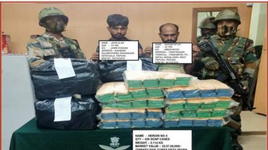 Aizawl Battalion of Assam Rifles Seize Drugs, Foreign Cigarettes Valued at Rs 29.43 Crore in Mizoram, Six Arrested