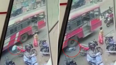 Suicide Caught on Camera in Hyderabad: Man Lunges Under Moving Bus, Dies; Spine-Chilling CCTV Footage Surfaces