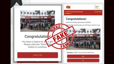 India Post National Offering Chance To Win Government Subsidy Worth Rs 6,000 Through Lucky Draw? PIB Fact Check Reveals Truth About Viral Scam